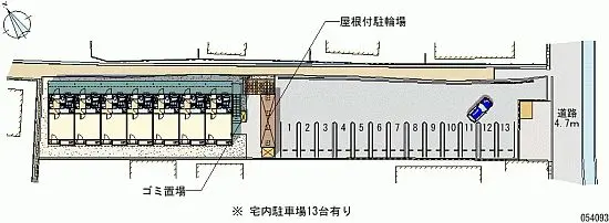 ★手数料０円★赤磐市河本 月極駐車場